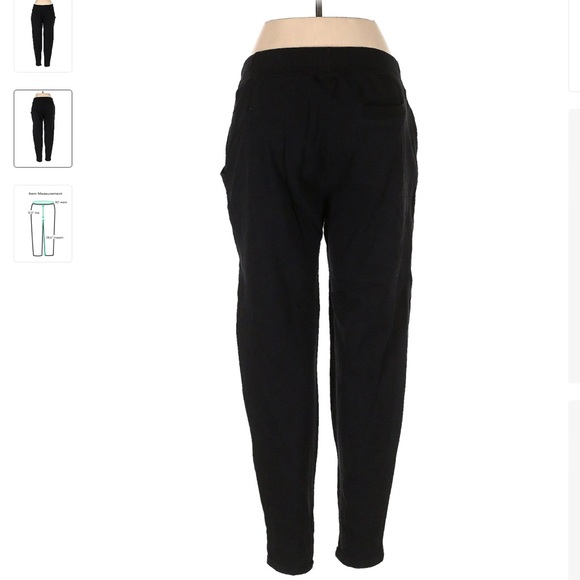 Known Supply 100% Organic Cotton Black Pocket Cuff Leg Joggers Sequoia Pant L - Picture 2 of 8